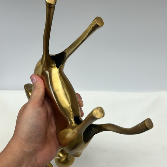 Vintage brass reindeer six tealight holder spots - Picture 6 of 10